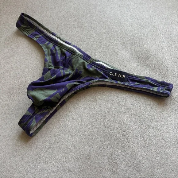 Clever Blue/Green Men’s Thong - Picture 9 of 9